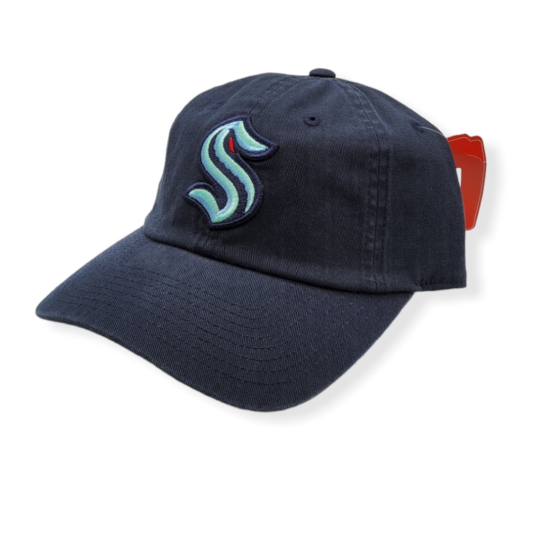 American Needle Seattle Kraken Blue Line Collection Cotton Adjustable Strap Dad Hat Cap