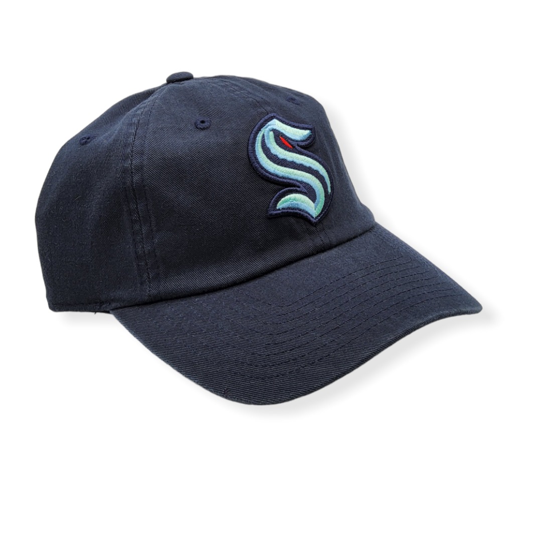 American Needle Seattle Kraken Blue Line Collection Cotton Adjustable Strap Dad Hat Cap