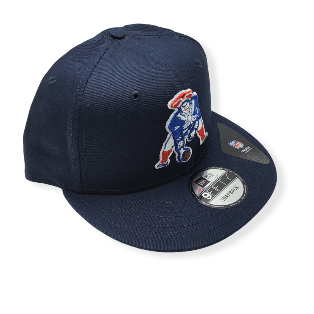 New Era New England Patriots 9Fifty Basic Navy Vintage Logo Adjustable Snapback Hat Cap