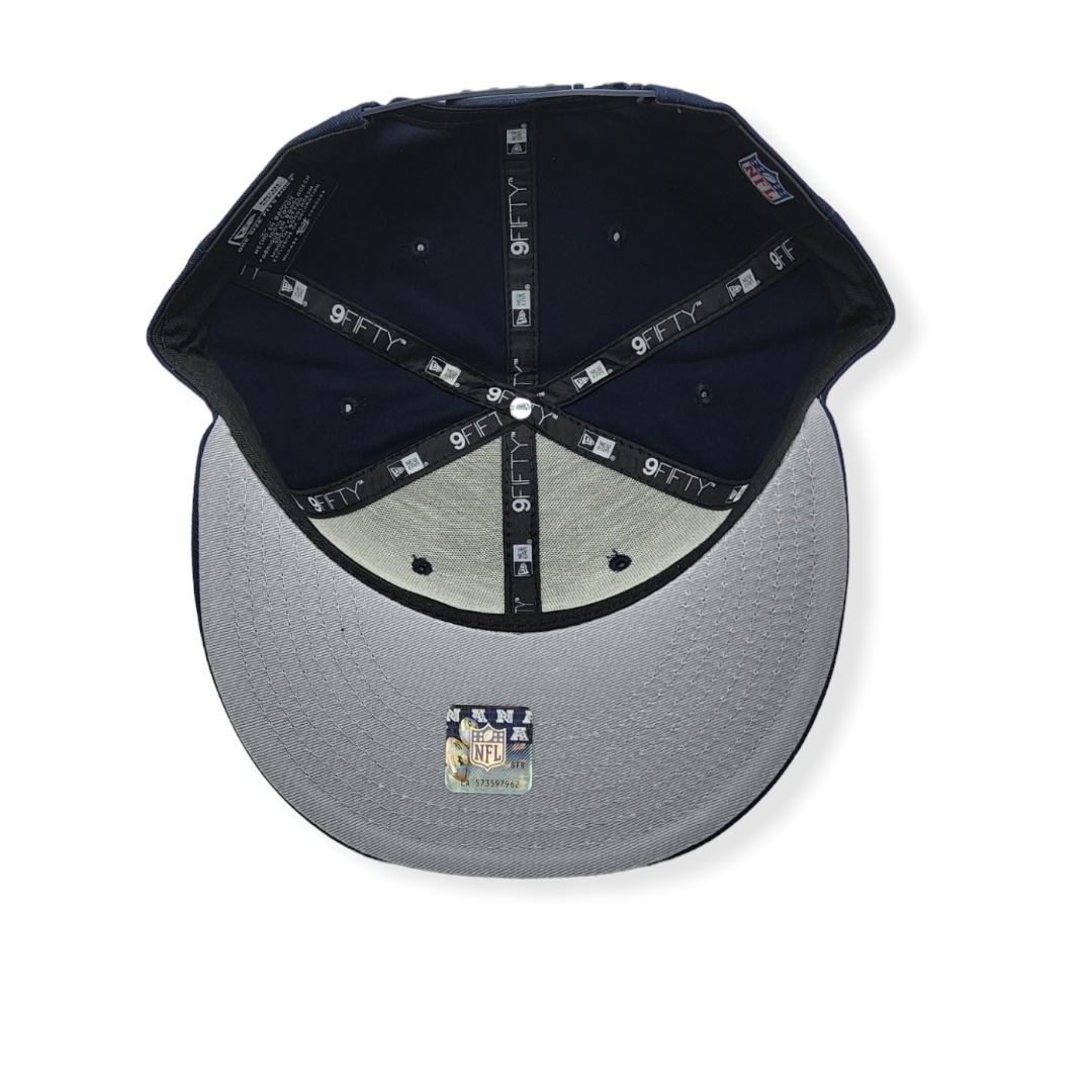 New Era New England Patriots 9Fifty Basic Navy Vintage Logo Adjustable Snapback Hat Cap