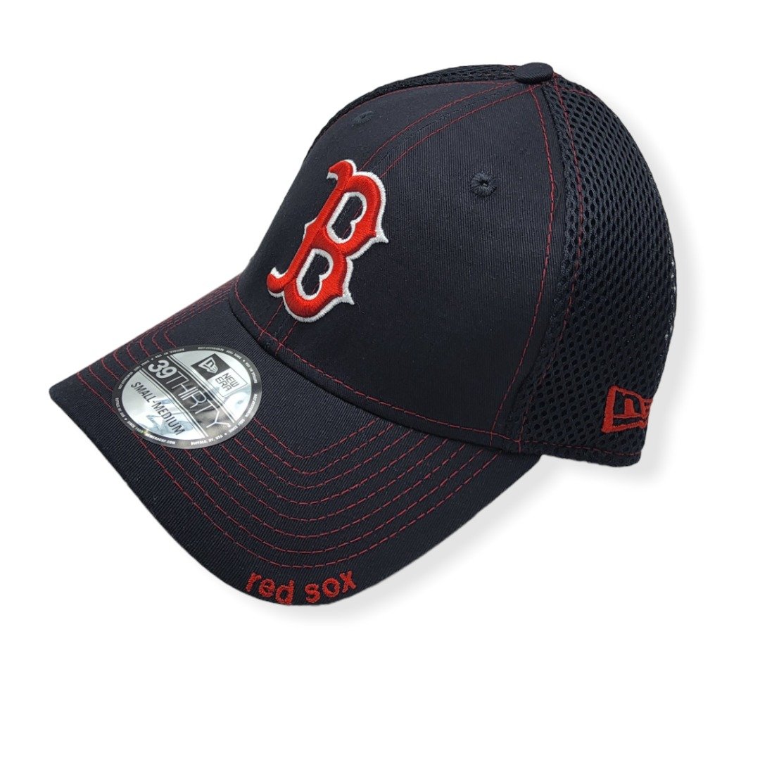 New Era Boston Red Sox 39Thirty Navy Neo Stretch Fit Size S/M Fitted Hat Cap