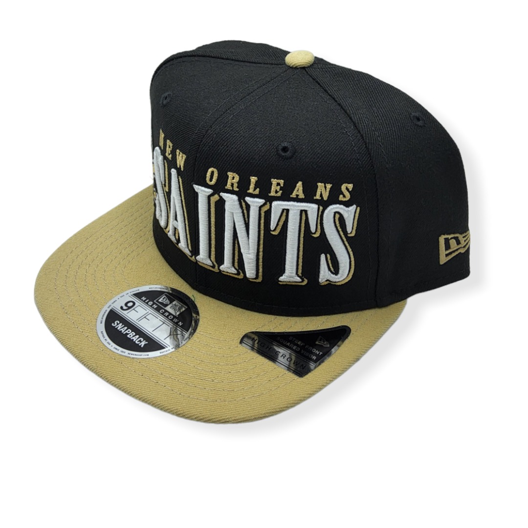New Era New Orleans Saints 9Fifty Jumbo B1 High Crown Adjustable Snapback Hat Cap