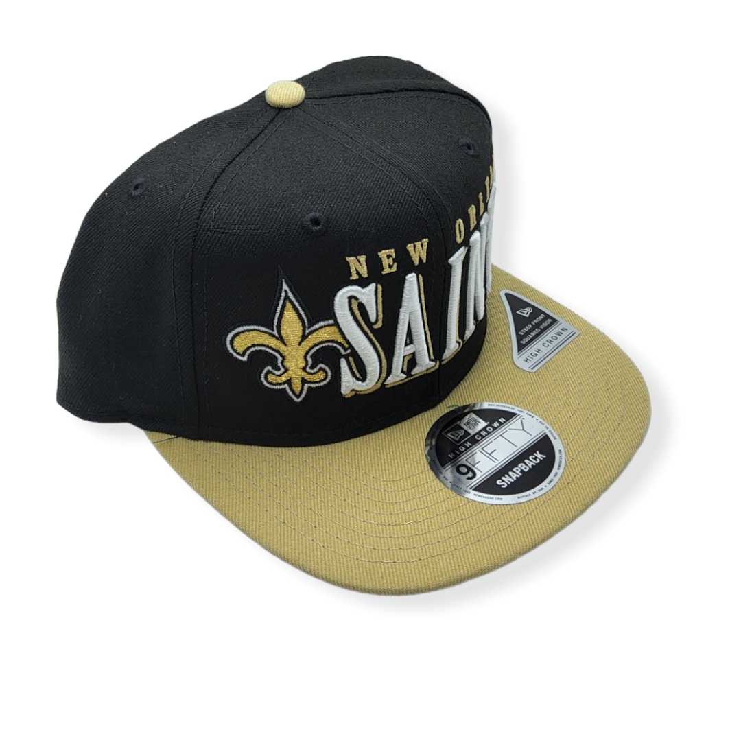 New Era New Orleans Saints 9Fifty Jumbo B1 High Crown Adjustable Snapback Hat Cap