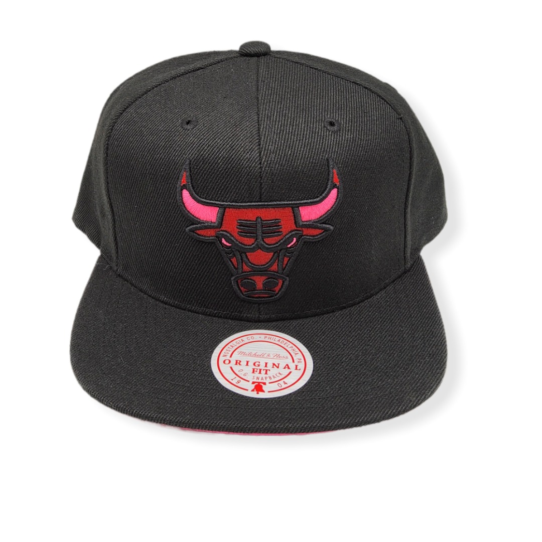 Mitchell & Ness Chicago Bulls Highlighter Team Pop Adjustable Snapback Hat Cap