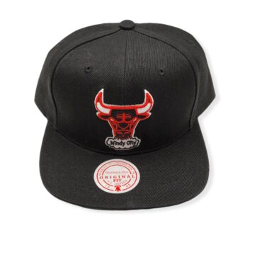 Mitchell & Ness Chicago Bulls Core Basic Hardwood Classics "Windy City" Black Snapback Hat Cap