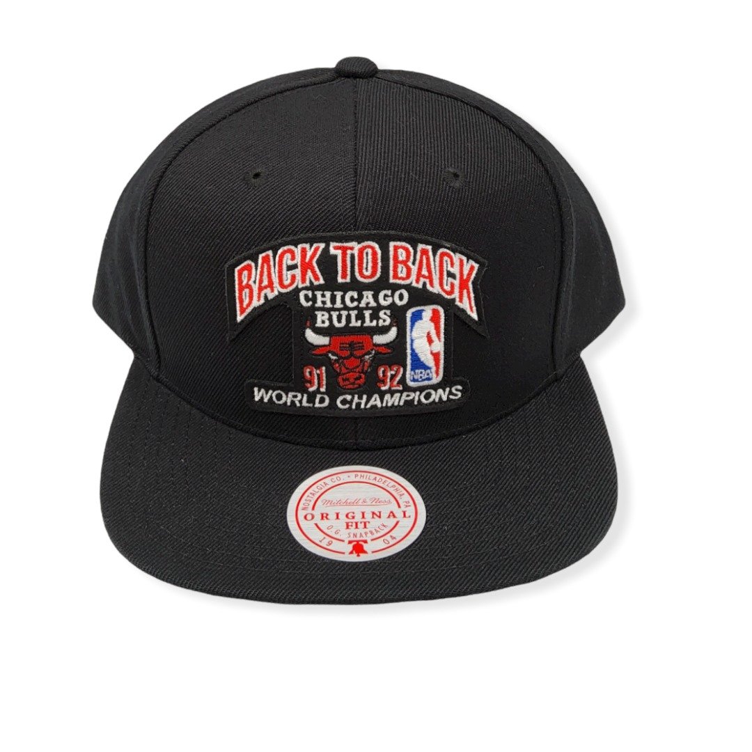 Mitchell & Ness Chicago Bulls 1991-1992 Back to Back Champs Adjustable Snapback Hat Cap