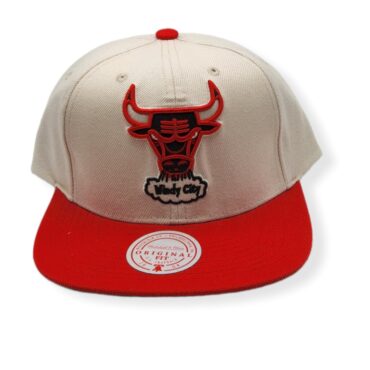 Mitchell & Ness Chicago Bulls Natural XL Hardwood Classics "Windy City" Adjustable Snapback Hat Cap