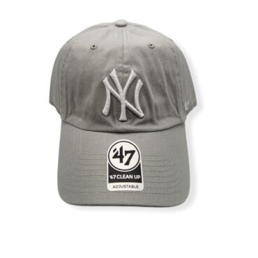 '47 New York Yankees Clean Up Light Grey Adjustable Strap Hat Cap