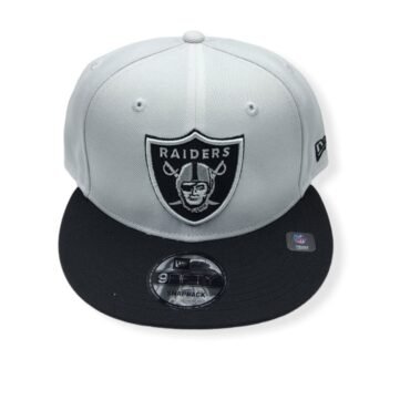 New Era Las Vegas Raiders 9Fifty 2 Tone White/Black Adjustable Snapback Hat Cap