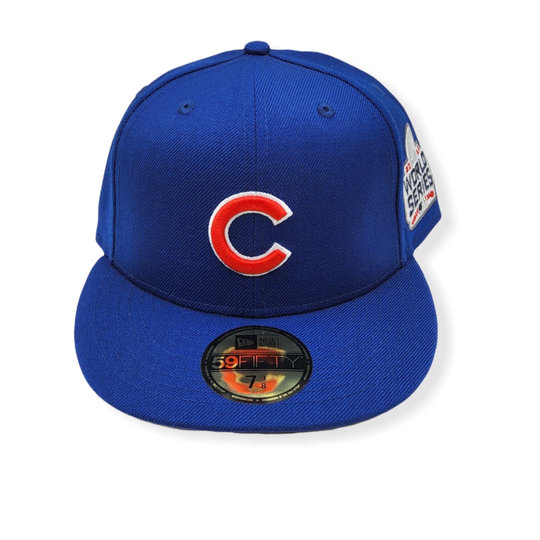 New Era Chicago Cubs 59Fifty 2016 World Series Wool Fitted Hat Cap Size 7 5/8