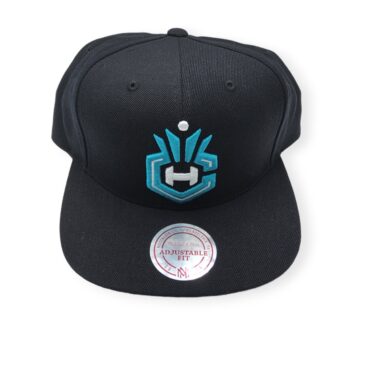 Mitchell & Ness Charlotte Hornets Current Wool Black Adjustable Snapback Hat