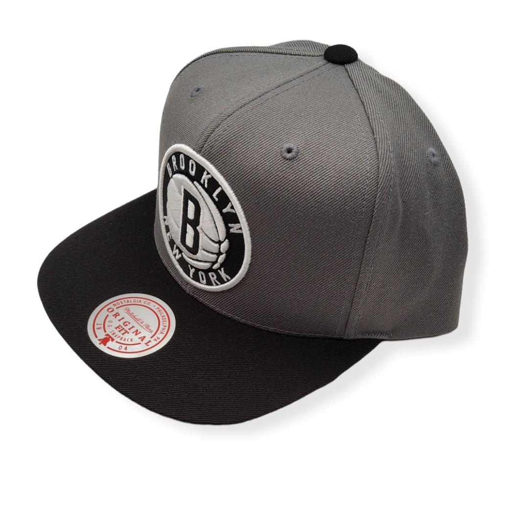 Mitchell & Ness Brooklyn Nets Wool 2 Tone Adjustable Snapback Hat Cap