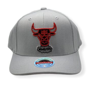 Mitchell & Ness Chicago Bulls Spot Lights Redline Hardwood Classics Grey Adjustable Snapback Hat Cap