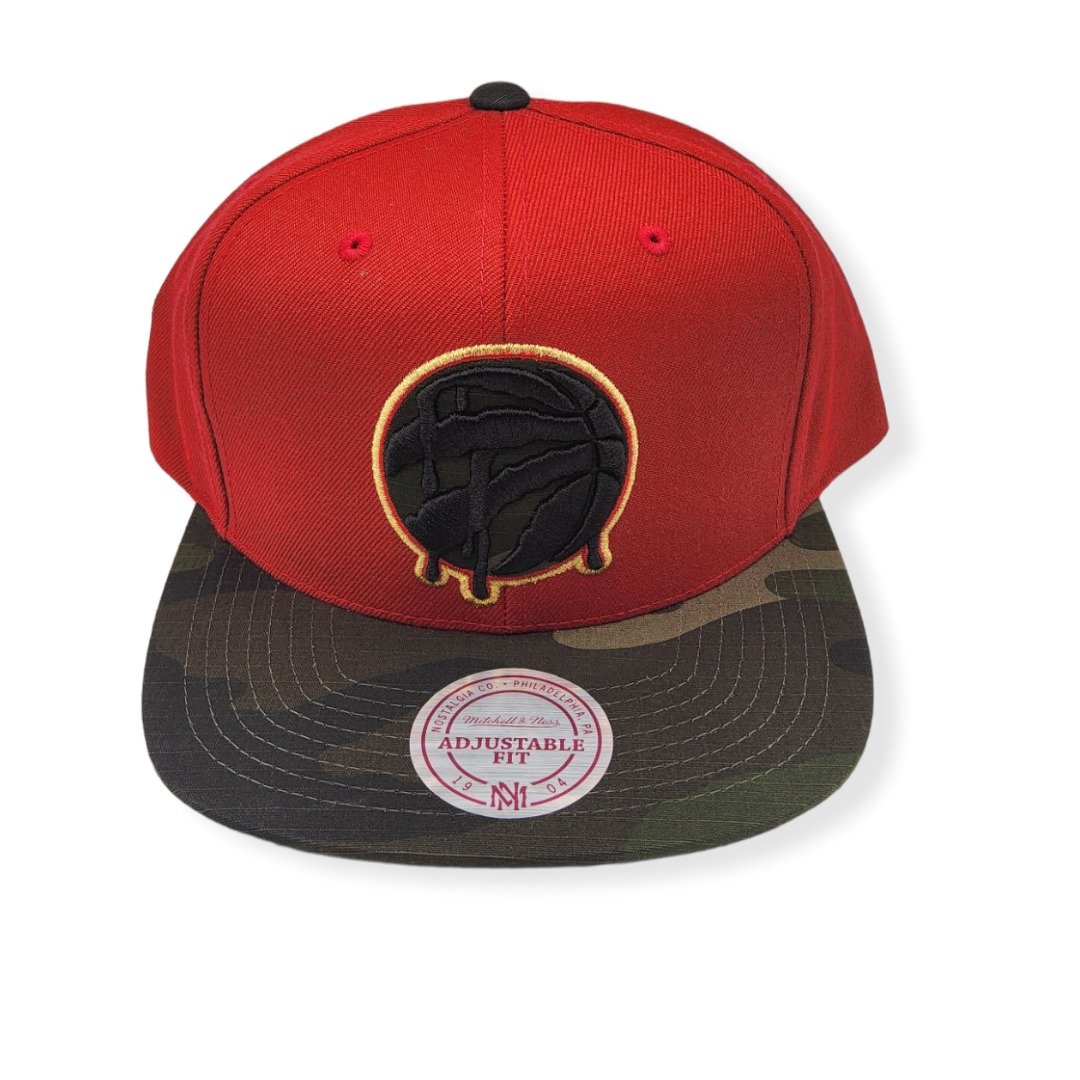 Mitchell & Ness Toronto Raptors Camo Dripz Adjustable Snapback Hat Cap