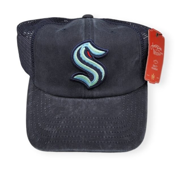 American Needle Seattle Kraken Raglan Bones Mesh Adjustable Strap Dad Hat Cap