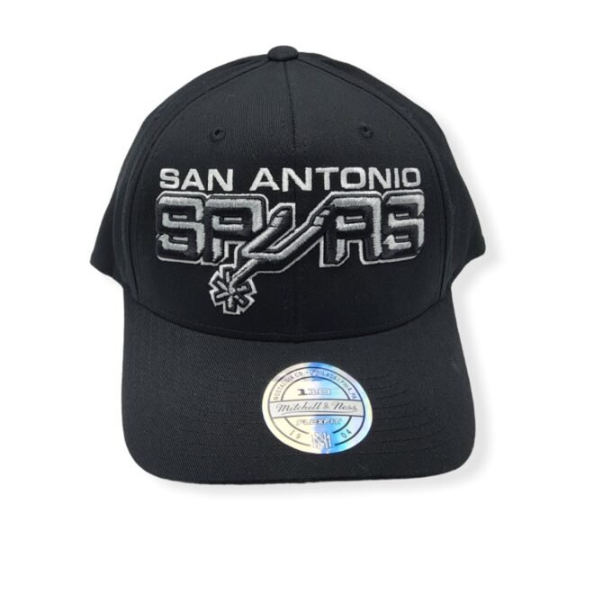 Mitchell & Ness San Antonio Spurs 110 Flex Stretch Hardwood Classics Adjustable Snapback Hat Cap