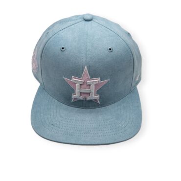 '47 Houston Astros Captain Cooperstown 2017 World Series Ballpark Suede Columbia Blue Adjustable Snapback Hat Cap