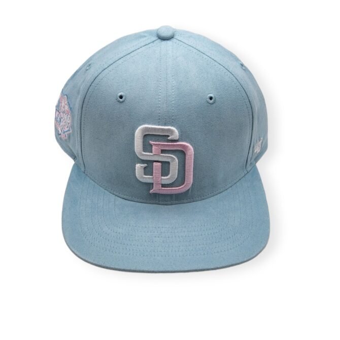 '47 San Diego Padres Captain Cooperstown 2016 All Star Game Ballpark Suede Columbia Blue Adjustable Snapback Hat Cap