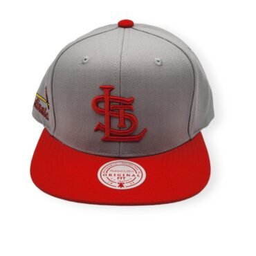 Mitchell & Ness St. Louis Cardinals Away Cooperstown Collection 2 Tone Gray/Red Adjustable Snapback Hat Cap