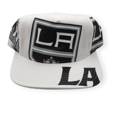 Mitchell & Ness Los Angeles Kings In Your Face Deadstock White Adjustable Snapback Hat Cap