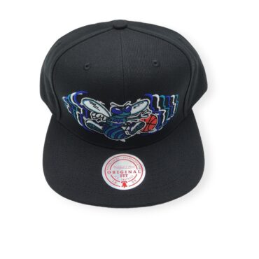 Mitchell & Ness Charlotte Hornets Team Vibes Black Adjustable Snapback Hat Cap