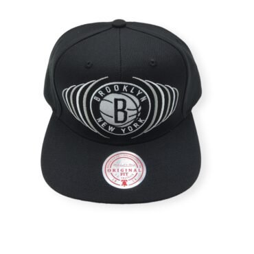Mitchell & Ness Brooklyn Nets Team Vibes Black Adjustable Snapback Hat Cap