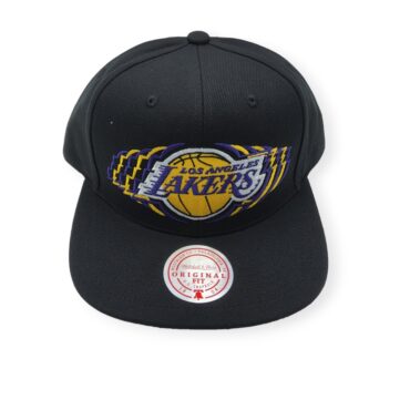Mitchell & Ness Los Angeles Lakers Team Vibes Black Adjustable Snapback Hat Cap