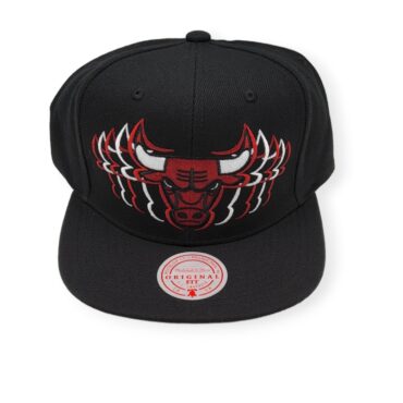 Mitchell & Ness Chicago Bulls Team Vibes Black Adjustable Snapback Hat Cap