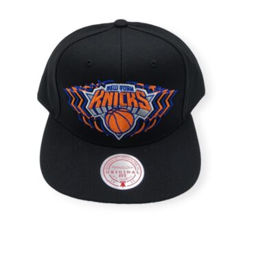 Mitchell & Ness New York Knicks Team Vibes Black Adjustable Snapback Hat Cap