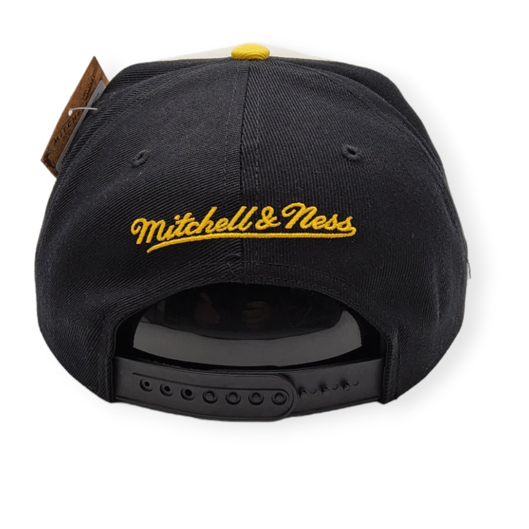 Mitchell & Ness Chicago Bulls Day One White/Yellow Adjustable Snapback Hat Cap