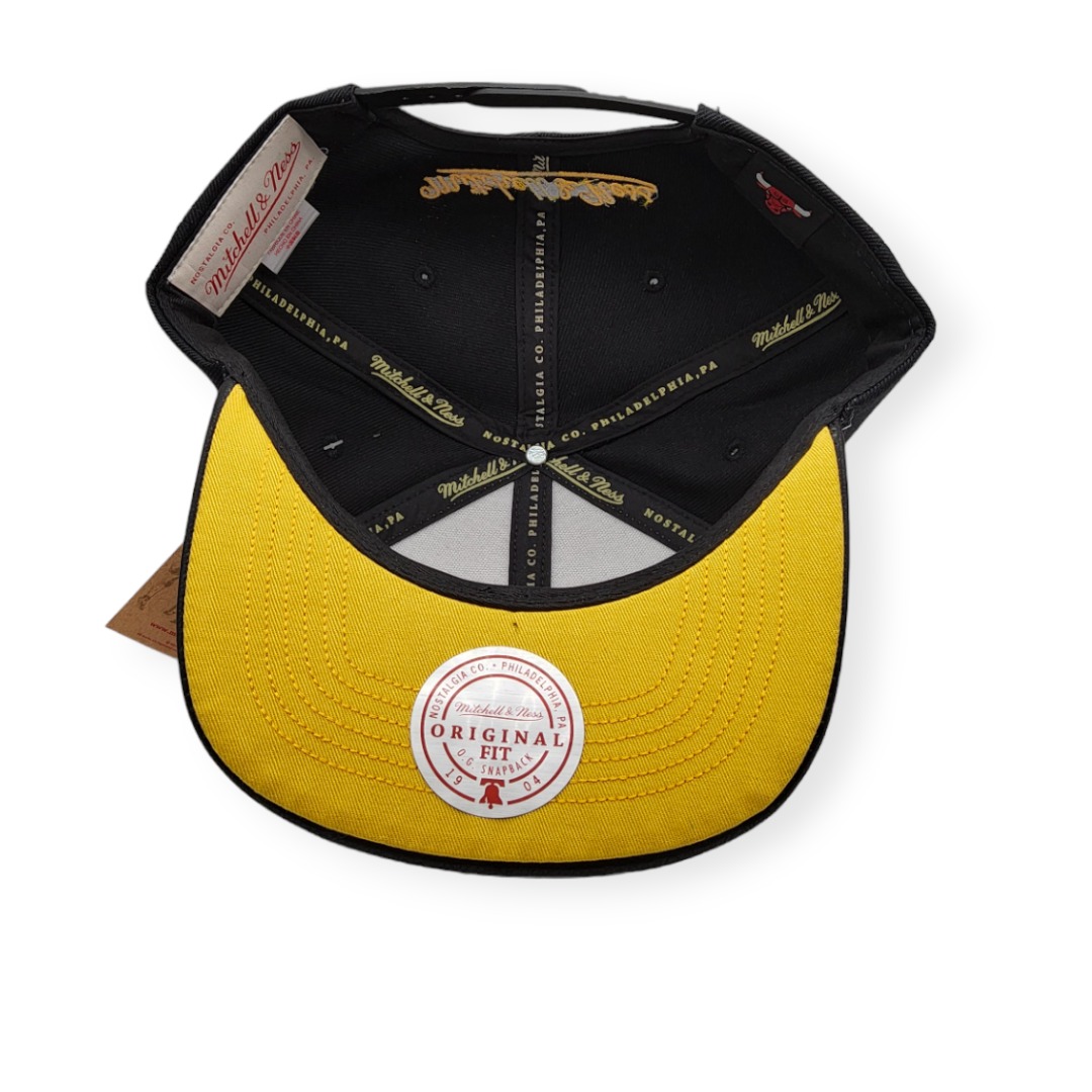 Mitchell & Ness Chicago Bulls Day One White/Yellow Adjustable Snapback Hat Cap