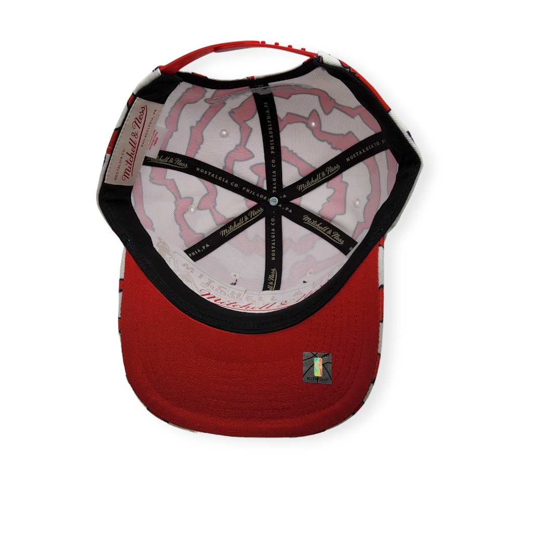 Mitchell & Ness Chicago Bulls Krookz Pro Crown White/Red Adjustable Snapback Hat Cap