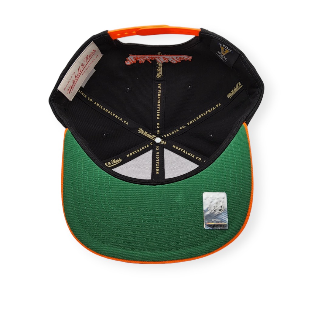 Mitchell & Ness Philadelphia Flyers Team 2 Tone 2.0 Black/Orange Adjustable Snapback Hat Cap