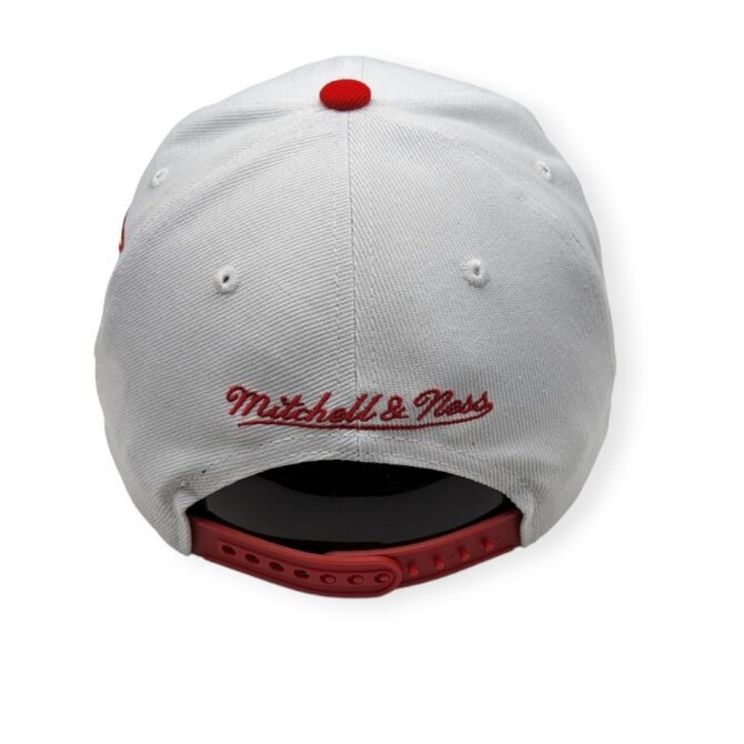 Mitchell & Ness Miami Heat Fast Times White Adjustable Snapback Hat Cap