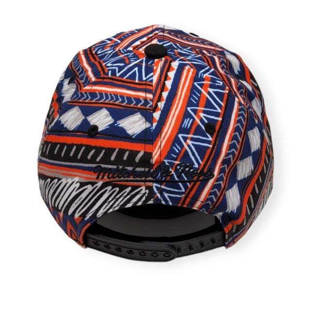 Mitchell & Ness New York Knicks Game Day Pattern Deadstock Black Adjustable Snapback Hat Cap