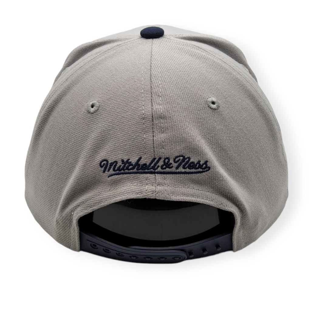Mitchell & Ness New York Yankees Away Cooperstown Collection 2 Tone Gray/Navy Blue Adjustable Snapback Hat Cap