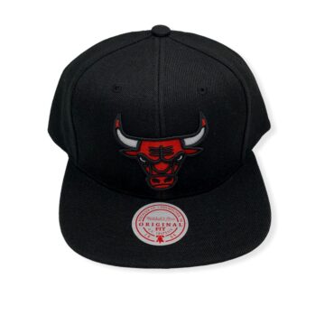 Mitchell & Ness Chicago Bulls Core Basic Black Adjustable Snapback Hat Cap