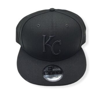 New Era Kansas City Royals 9Fifty Black On Black Adjustable Snapback Hat Cap