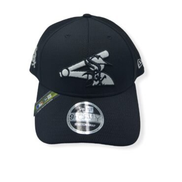 New Era Chicago White Sox 9Forty Stretch Snap Batting Practice Black Adjustable Snapback Hat Cap