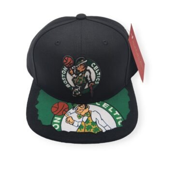 Mitchell & Ness Boston Celtics Munch Time Black Adjustable Snapback Hat Cap