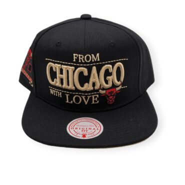 Mitchell & Ness Chicago Bulls NBA With Love Black MM21232 Adjustable Snapback Hat Cap