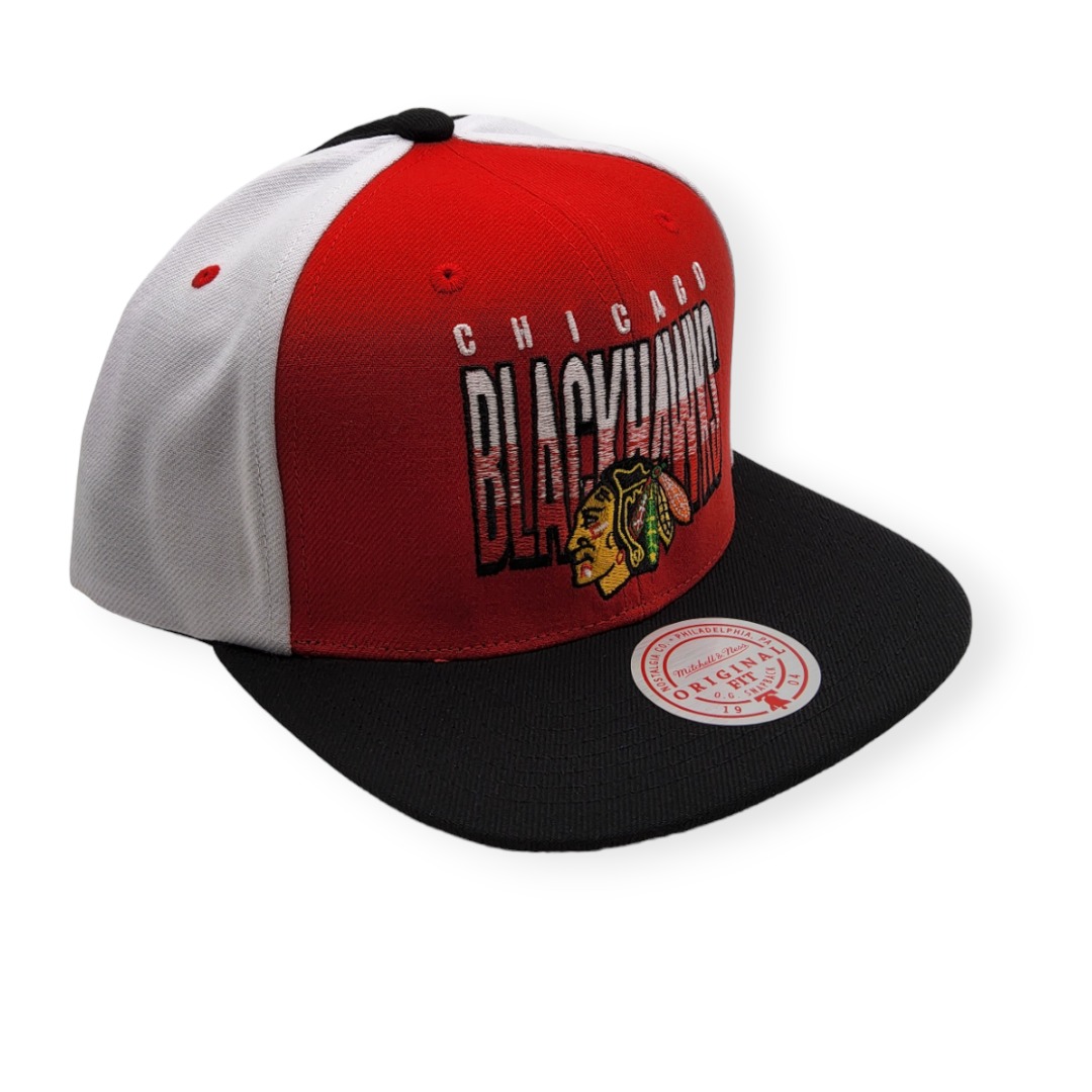 Mitchell & Ness Chicago Blackhawks Billboard 2 Red/Black Adjustable Snapback Hat Cap