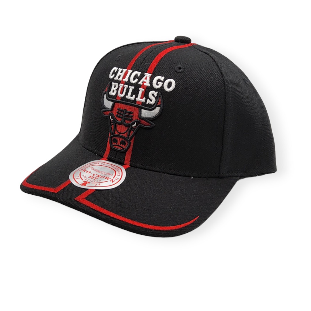 Mitchell & Ness Chicago Bulls 1998 Draft Pro Crown Black Adjustable Strapback Hat Cap