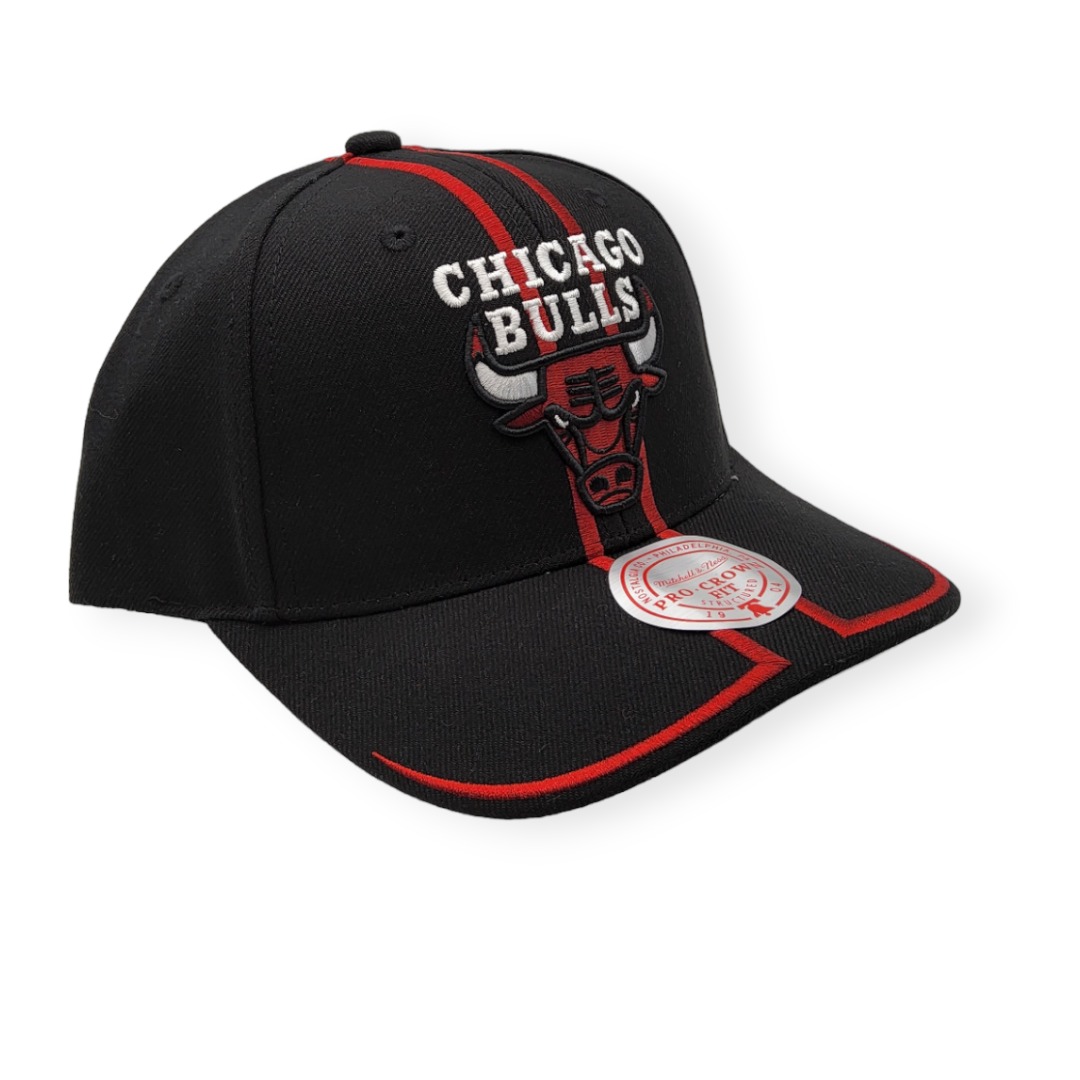 Mitchell & Ness Chicago Bulls 1998 Draft Pro Crown Black Adjustable Strapback Hat Cap