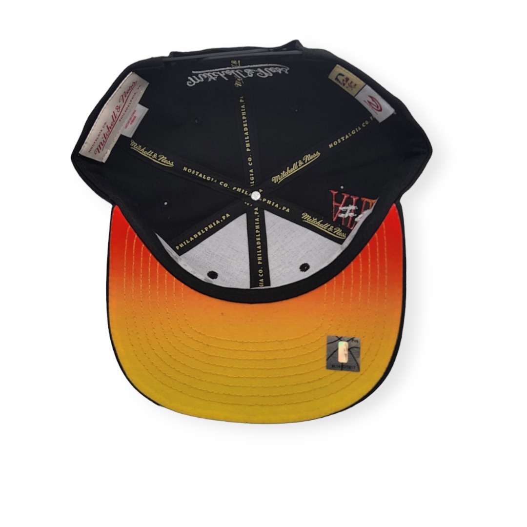 Mitchell & Ness Atlanta Hawks High Grade Black Adjustable Snapback Hat Cap