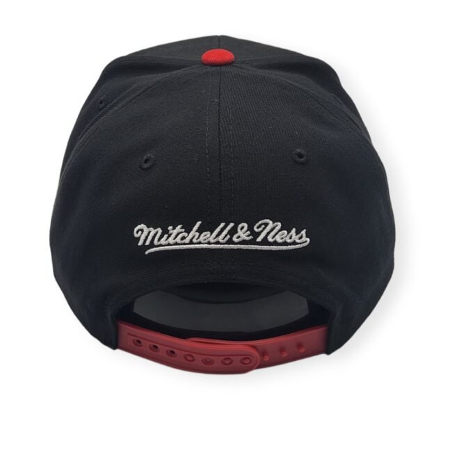 Mitchell & Ness Miami Heat Cross Check Black/Red Adjustable Snapback Hat Cap