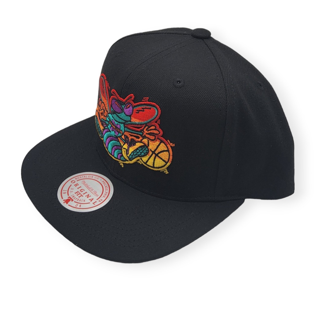 Mitchell & Ness Charlotte Hornets High Grade Black Adjustable Snapback Hat Cap