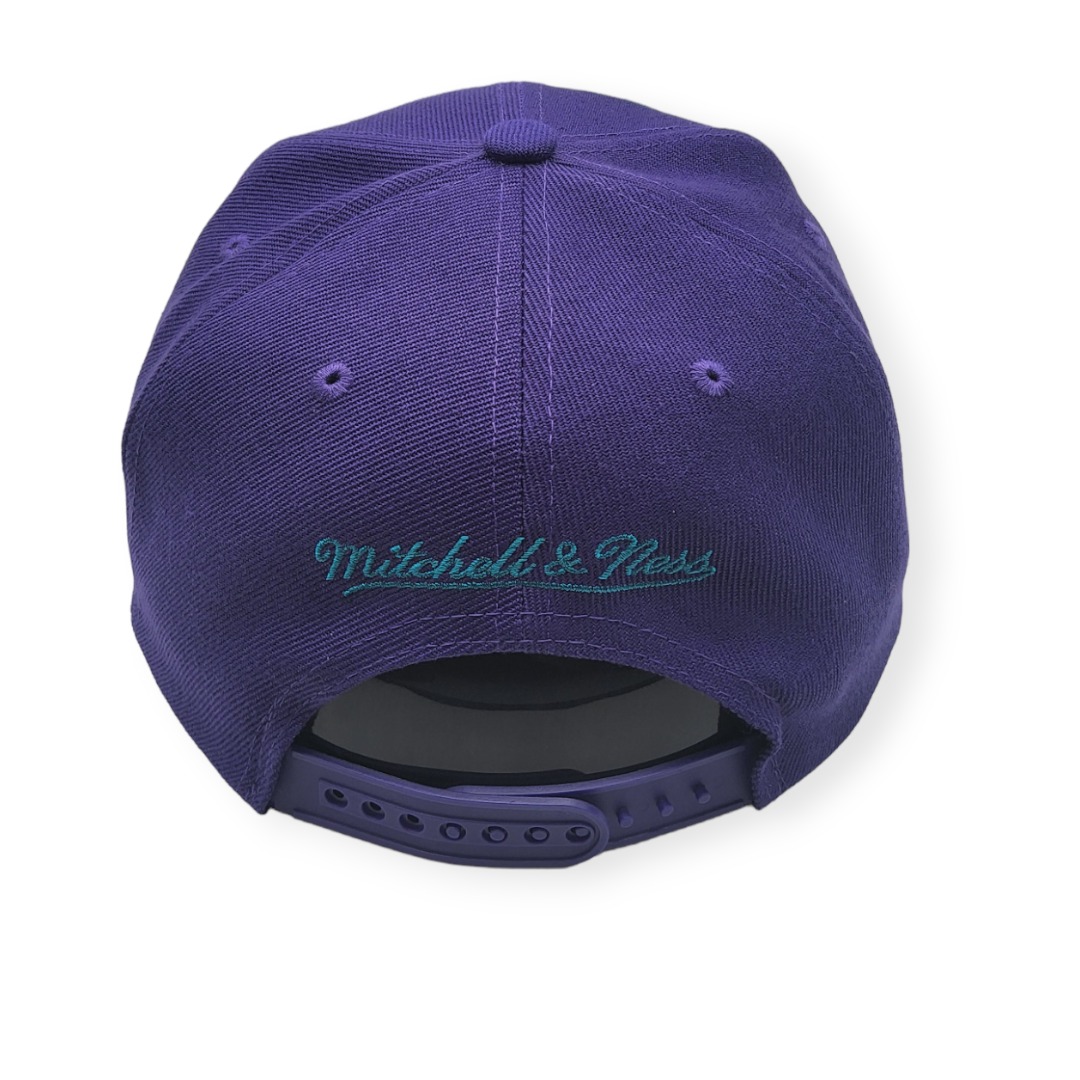 Mitchell & Ness Charlotte Hornets Paint By Number Purple Adjustable Snapback Hat Cap