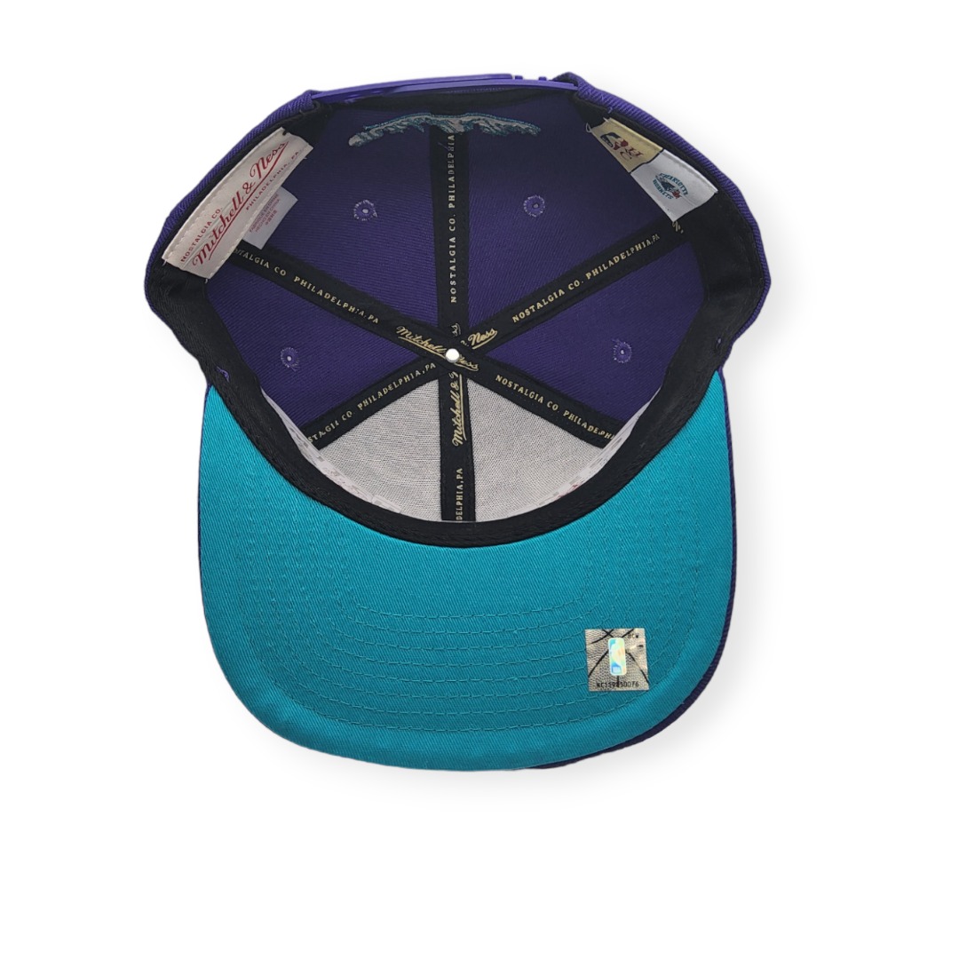 Mitchell & Ness Charlotte Hornets Paint By Number Purple Adjustable Snapback Hat Cap