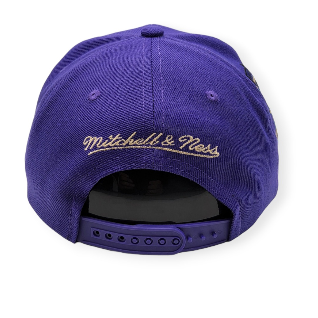 Mitchell & Ness Charlotte Hornets NBA With Love Purple Adjustable Snapback Hat Cap